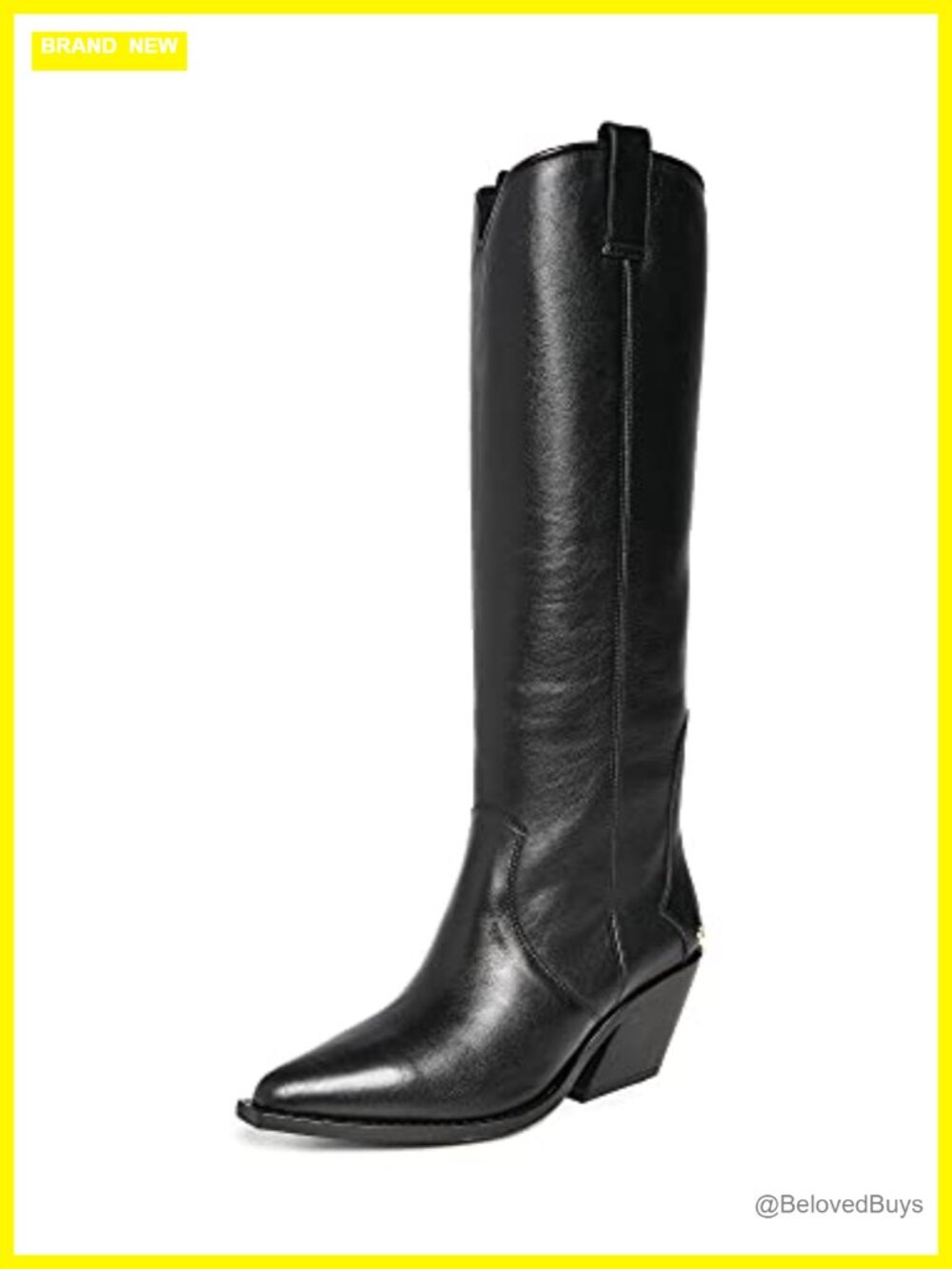 Women's Tall Tania Knee-High Cowhide Western Boots Stacked Heel